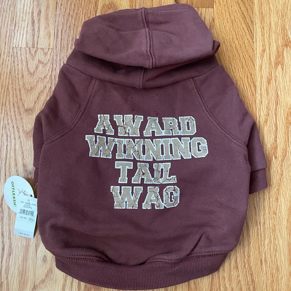NWT! Offleash by Aerie Burgundy Dog Hoodie